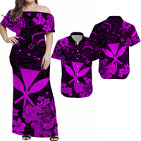Hawaii Matching Hawaiian Shirt And Dress Polynesia Purple Kanaka Maoli LT13 - Wonder Print Shop