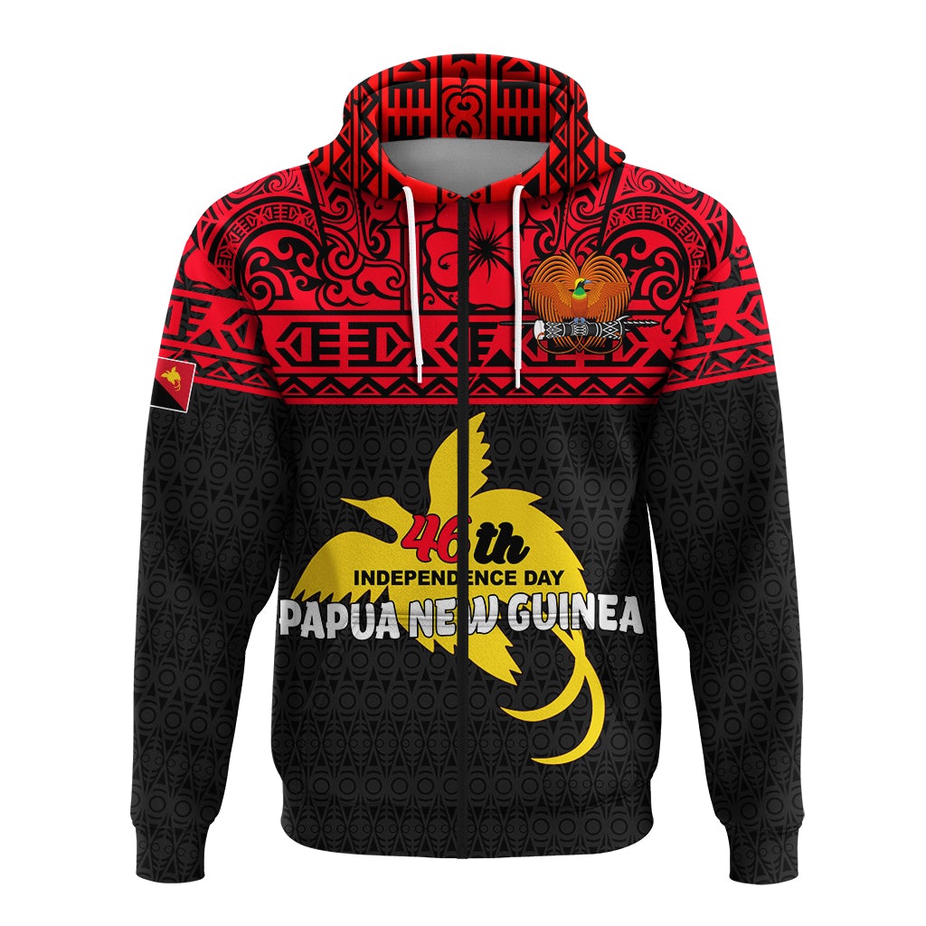 Custom Papua New Guinea Independence Day Zip Up Hoodie LT12 - Wonder Print Shop