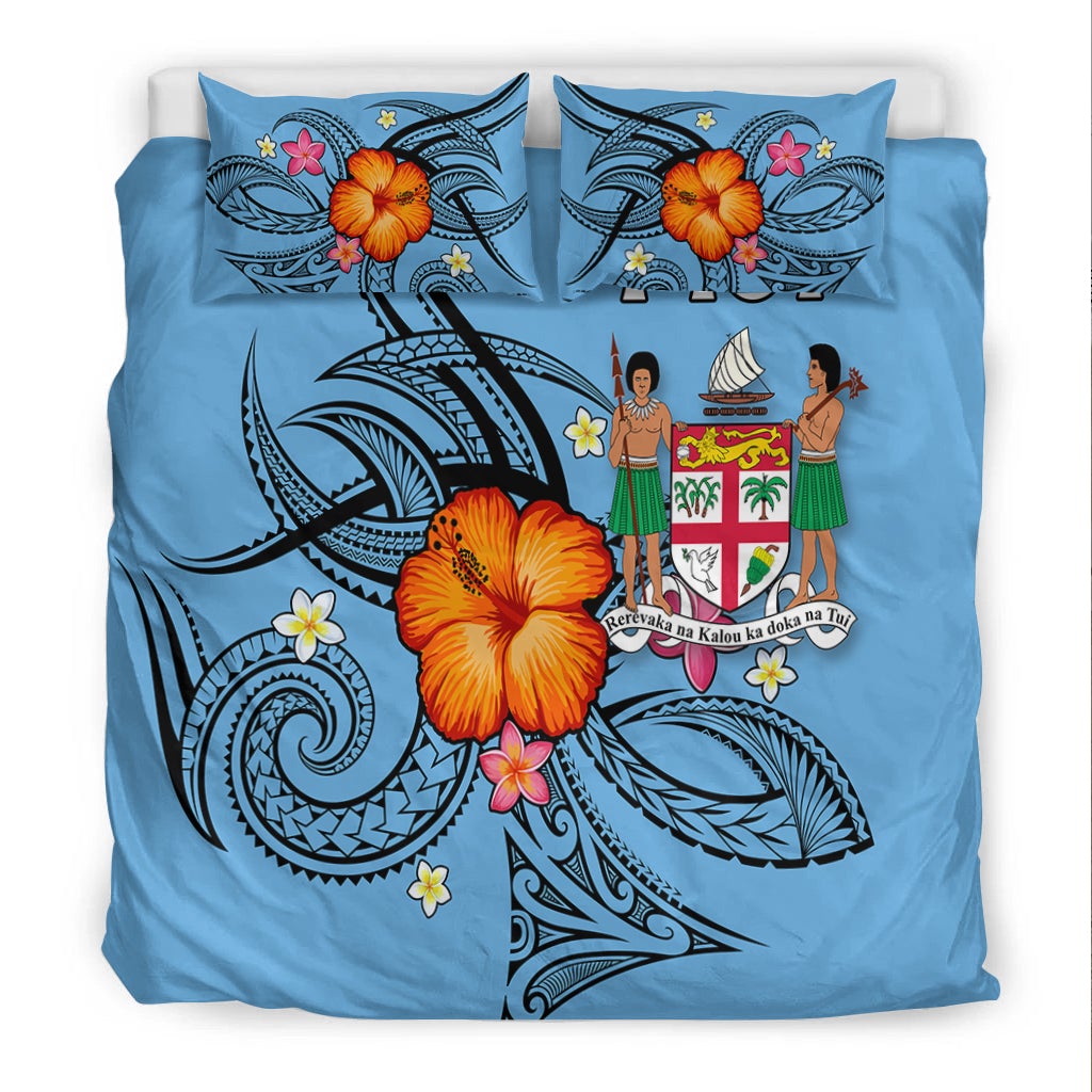 Fiji Bedding Set - Hibiscus With Tribal LT12 - Wonder Print Shop