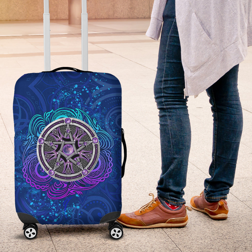 Celtic Pentagram With Triskele Luggage Covers LT12 - Wonder Print Shop