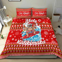 Hawaii Christmas Santas Surf Mele Kalikimaka Bedding Set LT2 - Wonder Print Shop