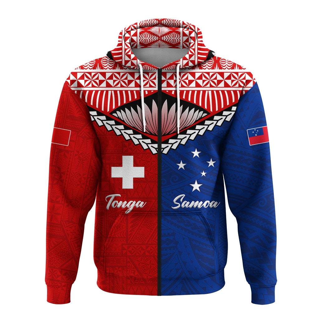 Tonga Combine Samoa Pride Zip Hoodie LT12 - Wonder Print Shop