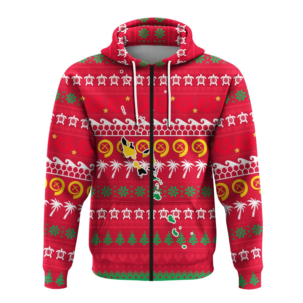 Vanuatu Christmas Zip Hoodie Ugly Christmas LT12 - Wonder Print Shop