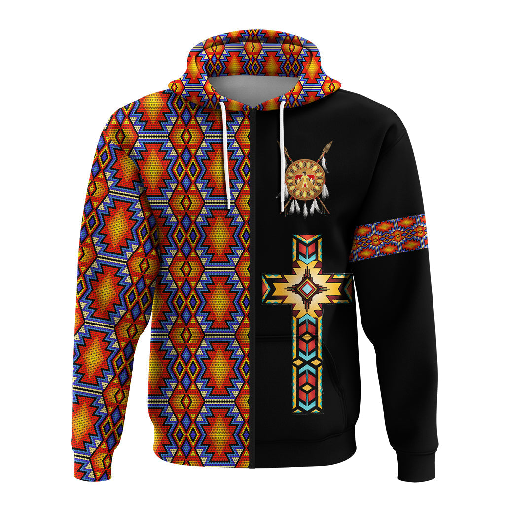 Native American Navajo Cross Heritage Hoodie LT12 - Wonder Print Shop