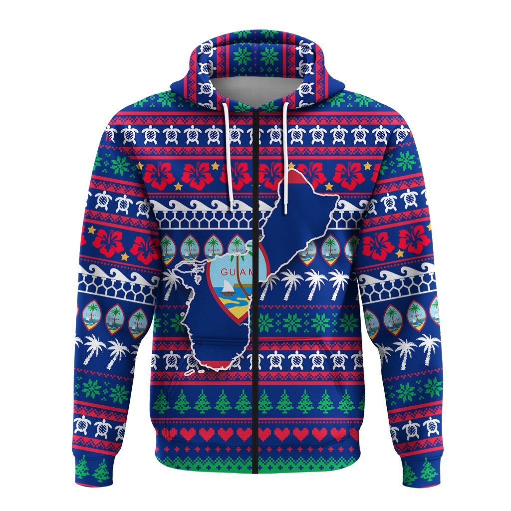 Guam Christmas Zip Hoodie Ugly Christmas LT12 - Wonder Print Shop