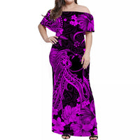 Hawaii Matching Hawaiian Shirt And Dress Polynesia Purple Beautiful Hula Girl LT13 - Wonder Print Shop