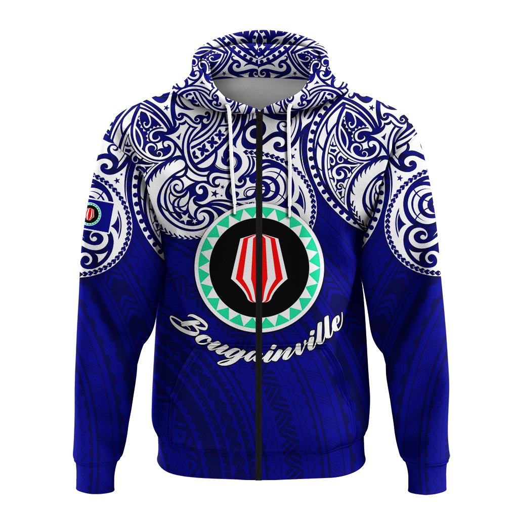 Custom Papua New Guinea Bougainville Pride Zip Hoodie LT12 - Wonder Print Shop