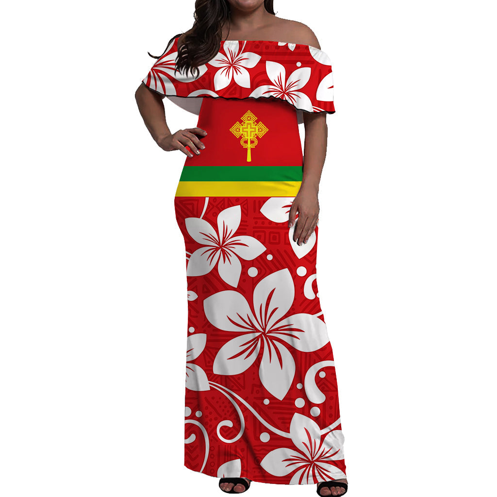 ethiopia-off-shoulder-long-dress-flowers-mix-african-pattern