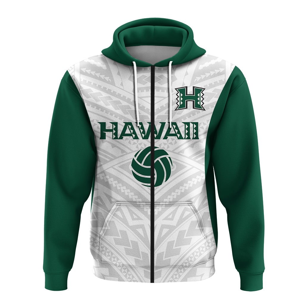 Custom Hawaii Hoodie White Volleyball Team Supporter LT12 - Wonder Print Shop