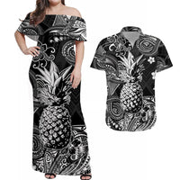 Hawaii Pineapple Polynesian Matching Hawaiian Outfits For Couples Unique Style - Black LT8 - Wonder Print Shop