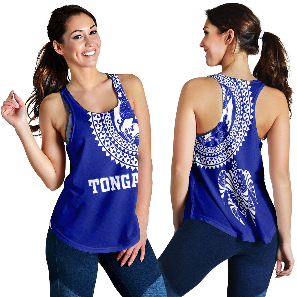 Tonga Women Tank Top Tongan Blue Turtle LT12 - Wonder Print Shop
