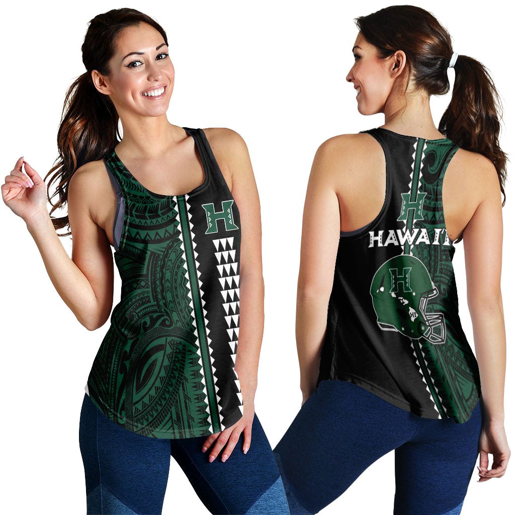Hawaii Kakau Warrior Football Women Tank Top LT12 - Wonder Print Shop