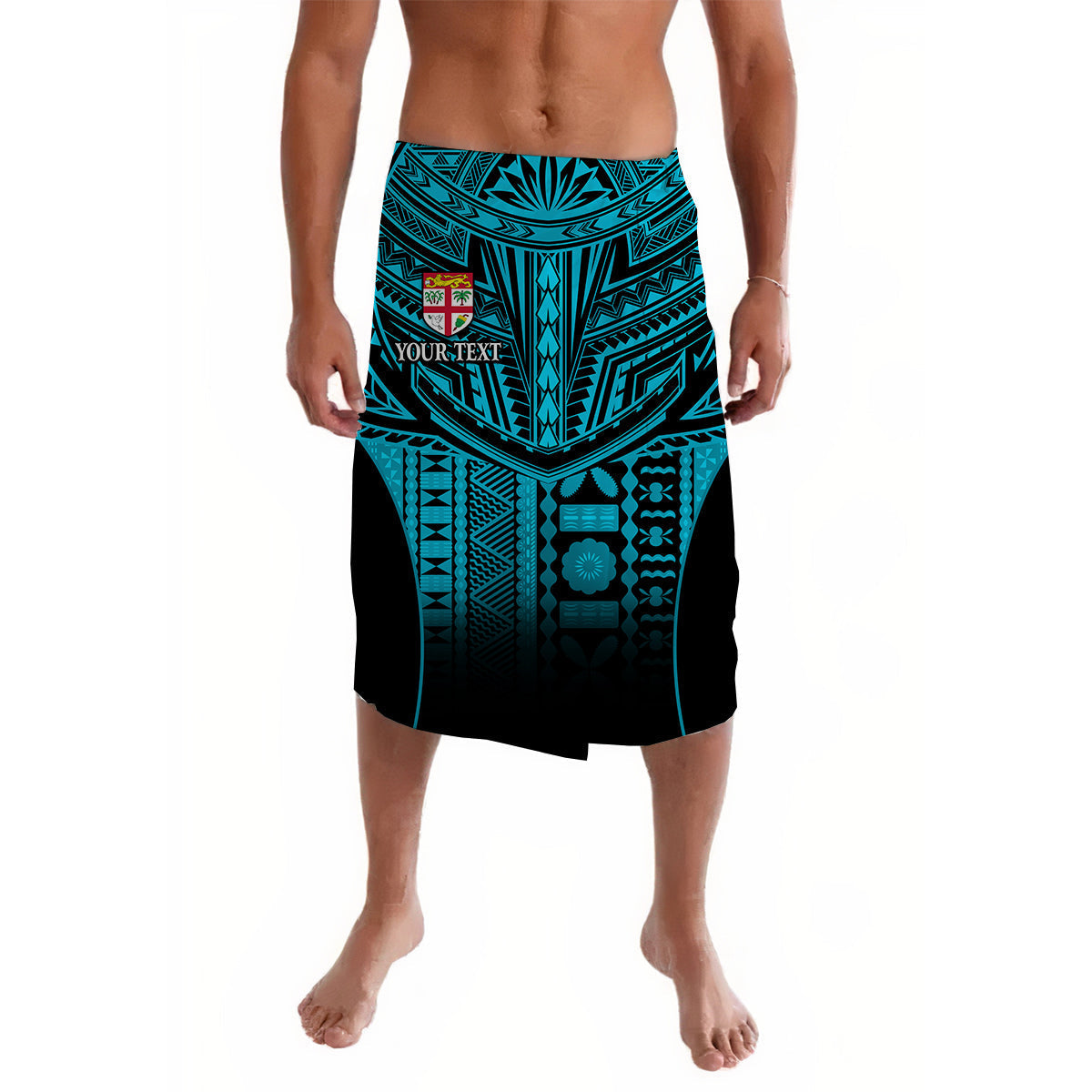 Custom Personalised Fiji Faithful Lavalava Version Turquoise LT13 - Wonder Print Shop