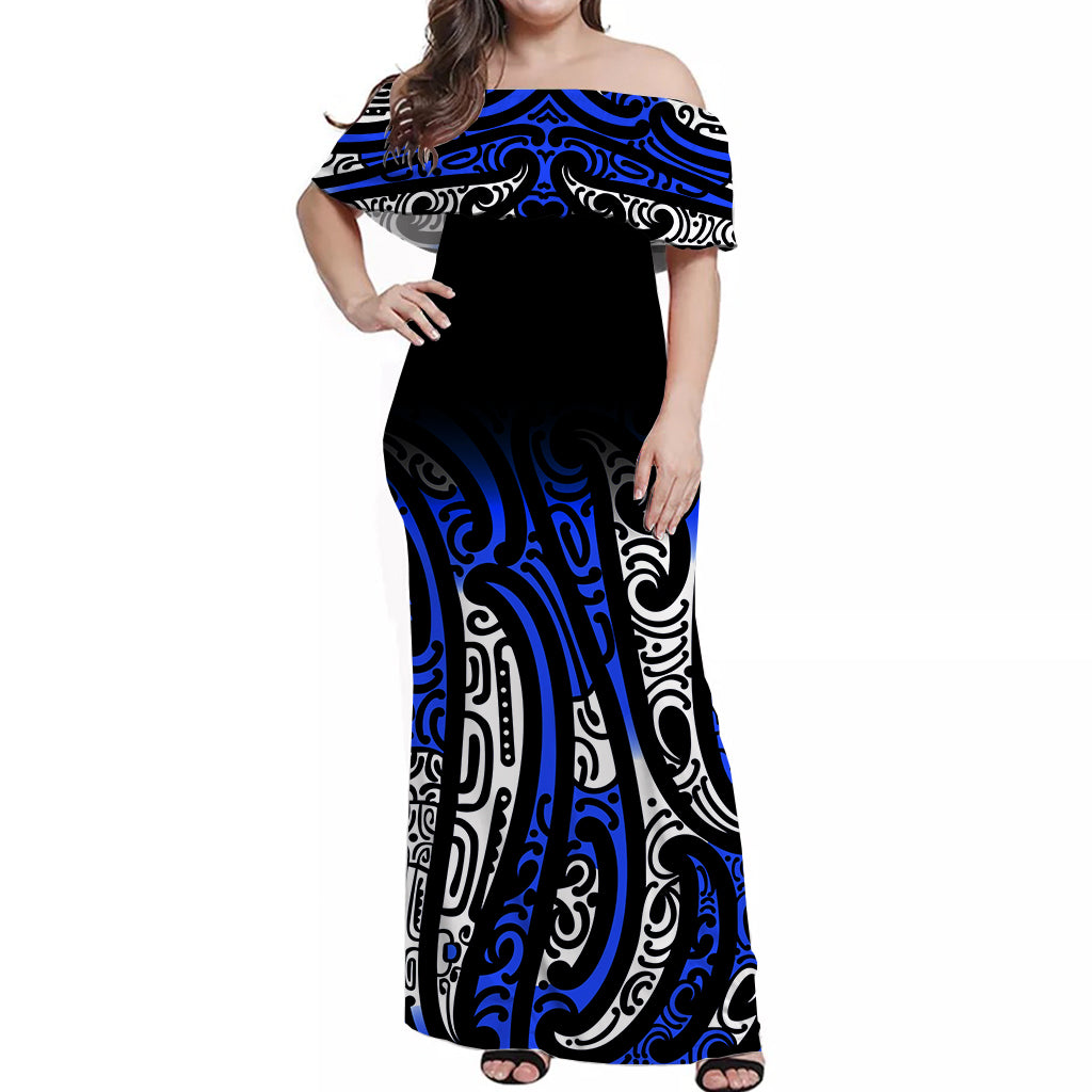 new-zealand-off-shoulder-long-dress-maori-nz-unique-blue