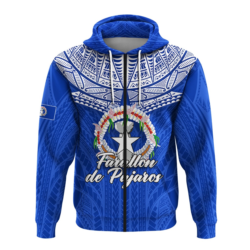 Custom Northern Mariana Islands Farallon de Pajaros Zip Hoodie LT12 - Wonder Print Shop