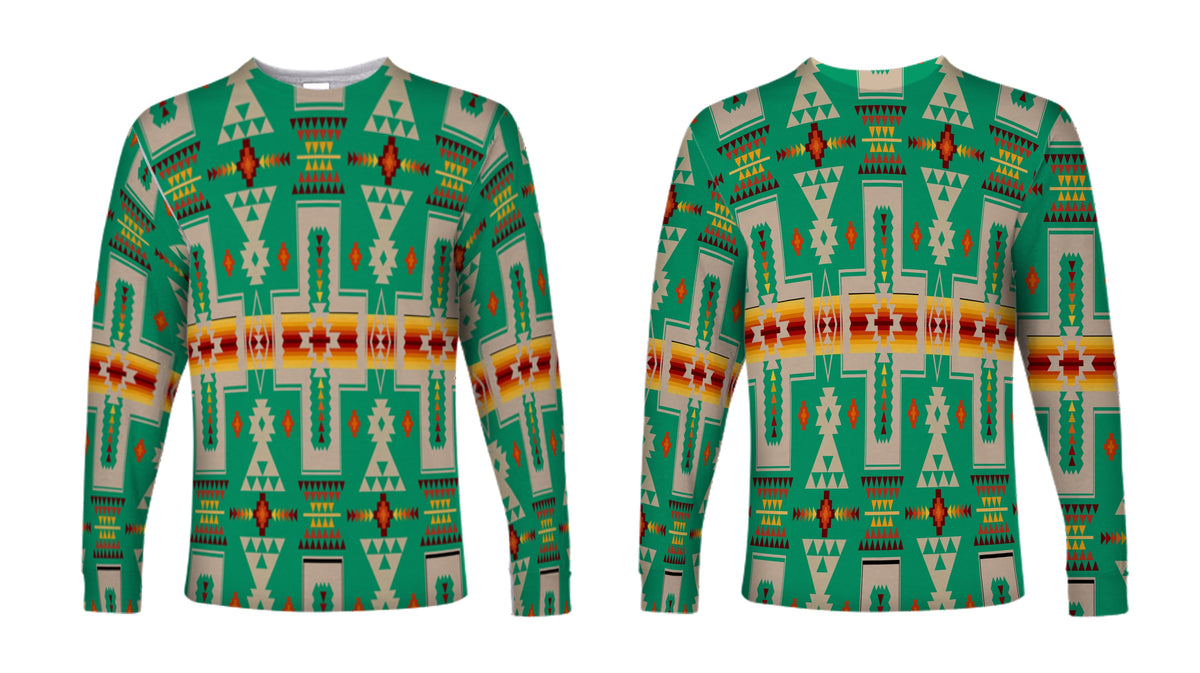 Green Design Native American Long Sleeve LT10 - Wonder Print Shop