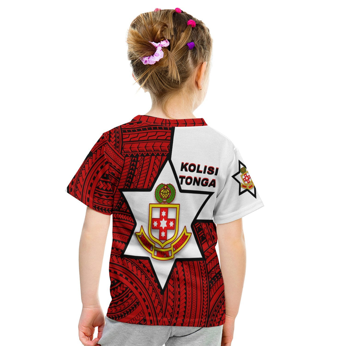 Kolisi Tonga T Shirt Kid - Mate Ma'a Tonga Red Original LT20 - Wonder Print Shop