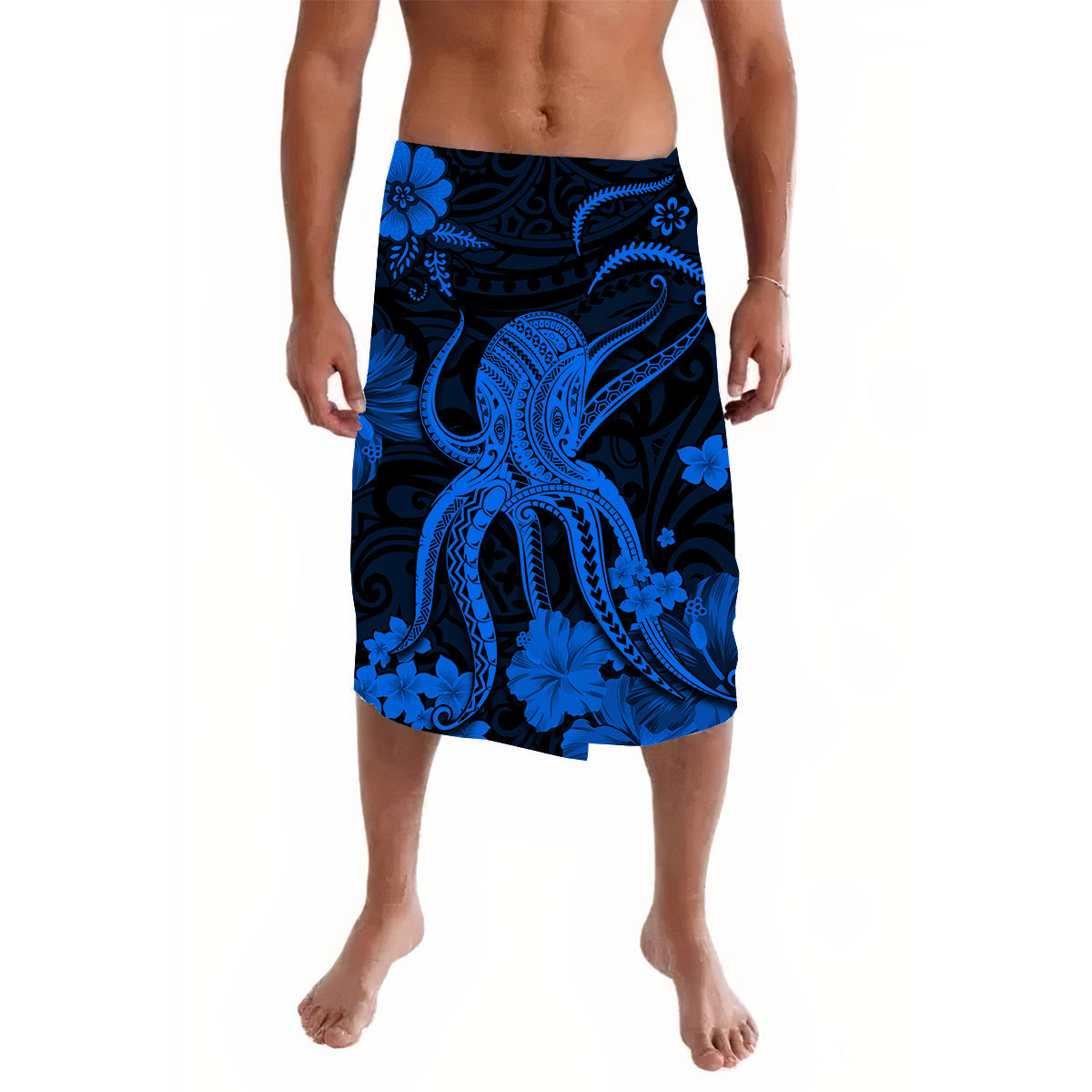 Hawaii Lavalava Polynesia Blue Octopus LT13 - Wonder Print Shop