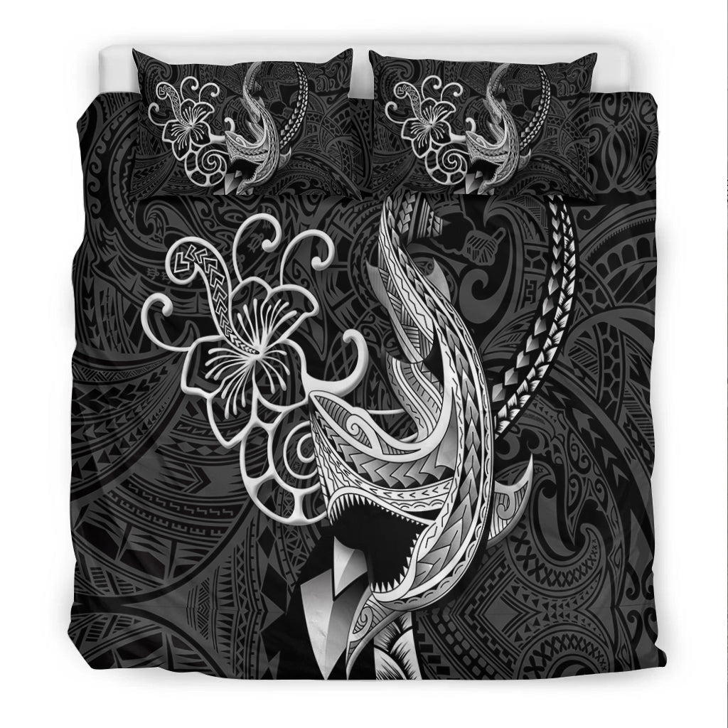 Polynesian Shark Tattoo Hawaii Tribal Bedding Set LT12 - Wonder Print Shop