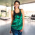 Hawaii Humpback Whale With Hibiscus Tribal Turquoise Women Tank Top LT12 - Wonder Print Shop