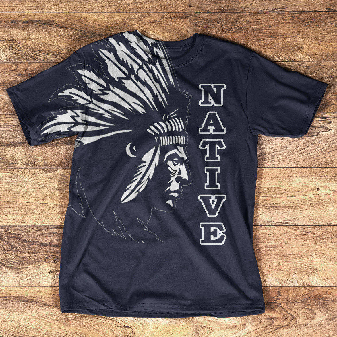 White Chief Native American 3D T Shirt LT10 - Wonder Print Shop
