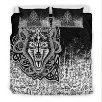 Viking Wolf With Vegvisir Art Bedding Set LT12 - Wonder Print Shop