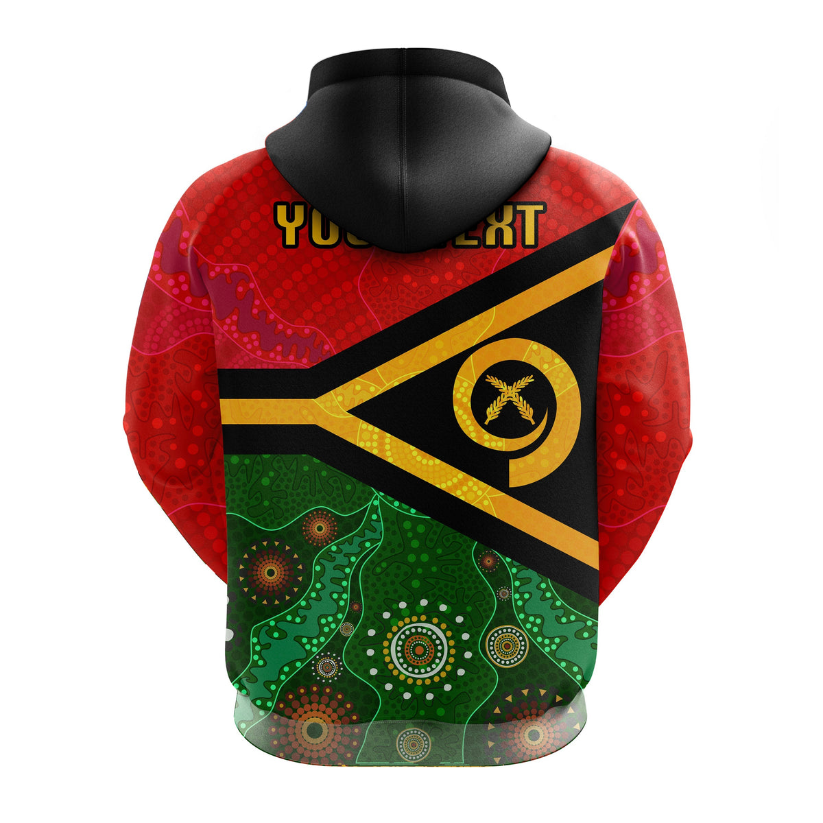 Custom Vanuatu With Aboriginal Patterns Zip up Hoodie LT20 - Wonder Print Shop