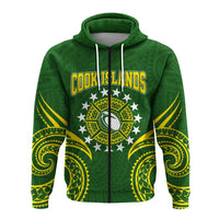 Cook Islands Rugby Zip Up Hoodie Tribal Pattern LT12 - Wonder Print Shop