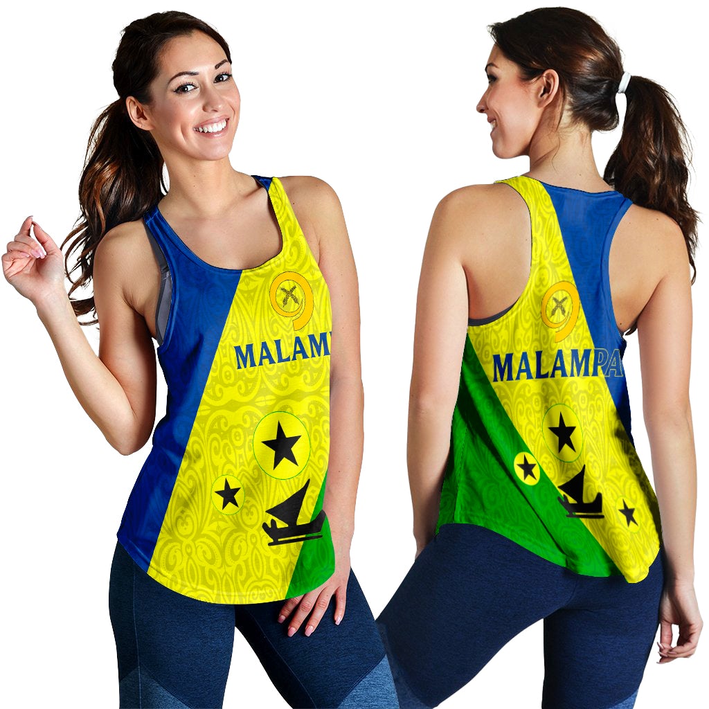 Vanuatu Malampa Province Women Tank Top Flag Style LT12 - Wonder Print Shop