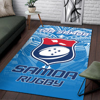 Samoa Rugby Toa Samoa Blue Style Area Rug LT2 - Wonder Print Shop