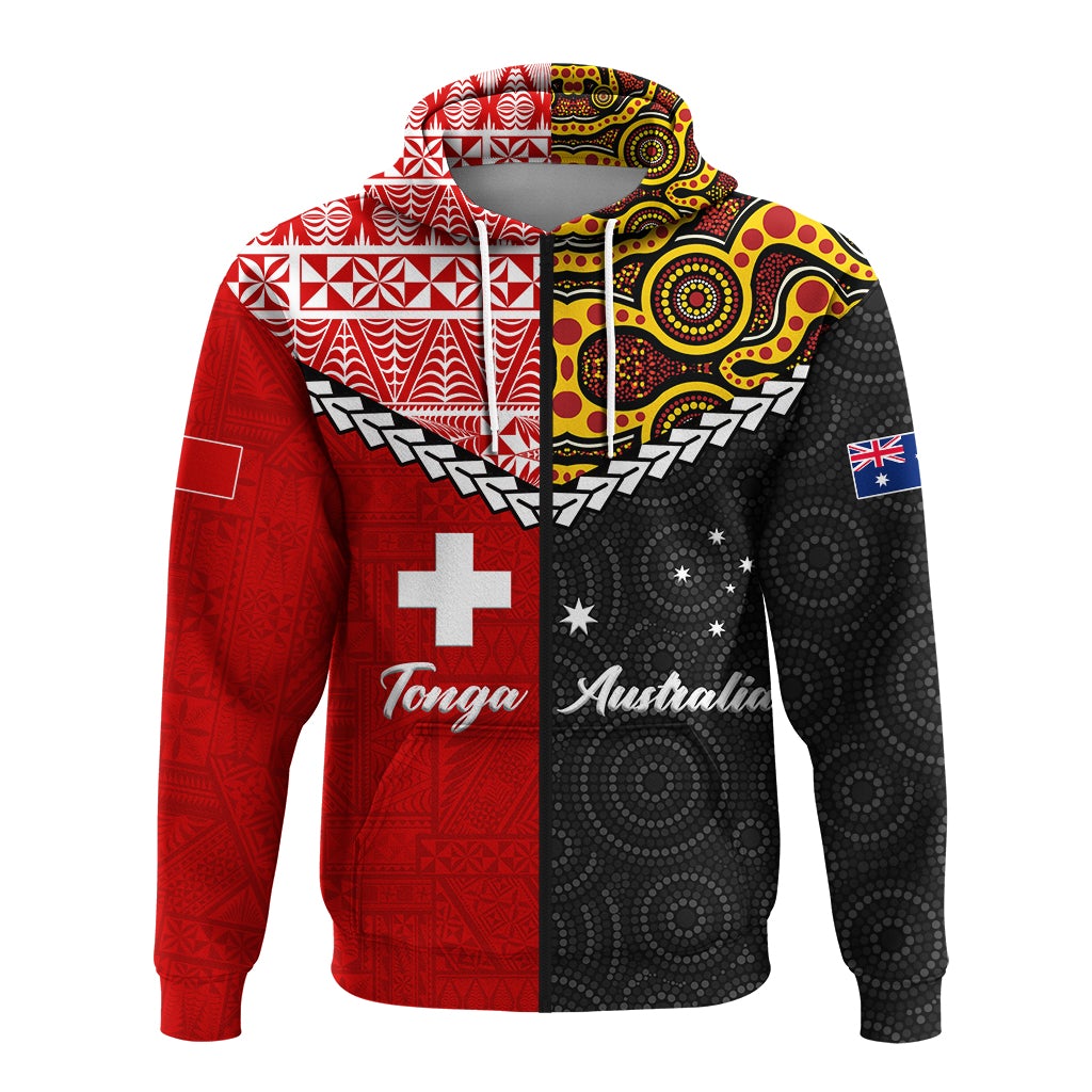 Tonga Combine Australia Aboriginal Heritage Zip Hoodie LT12 - Wonder Print Shop