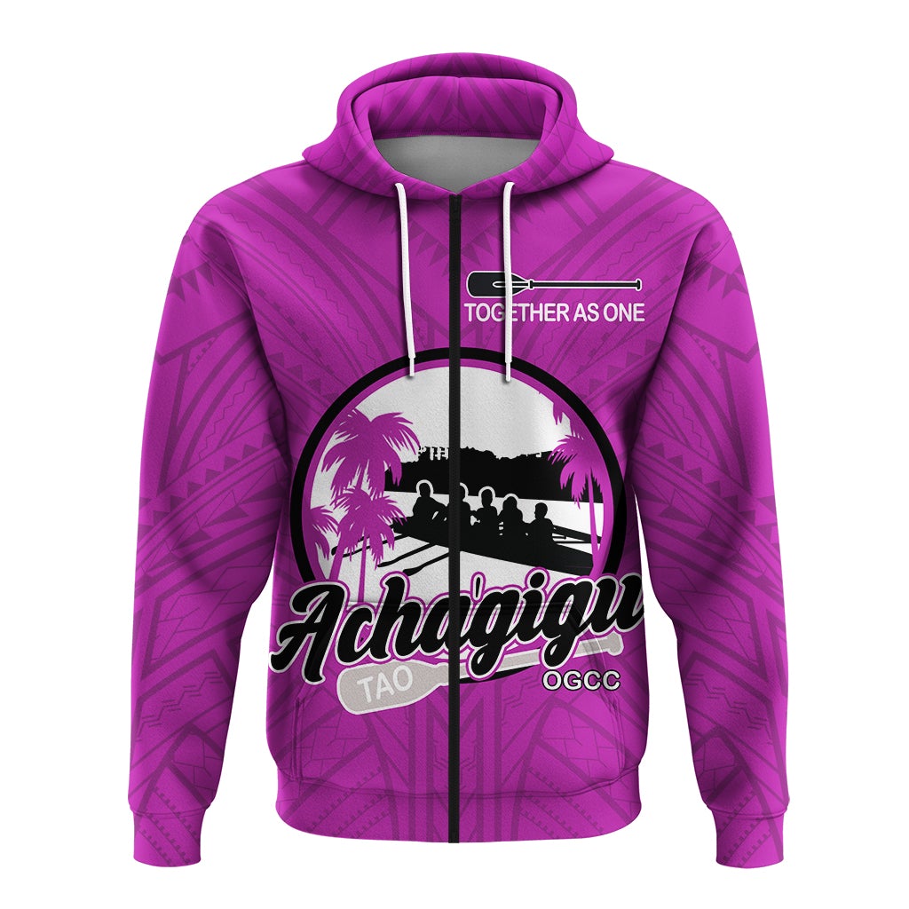 Achagigu Guam Canoe Club Zip Up Hoodie LT12 - Wonder Print Shop