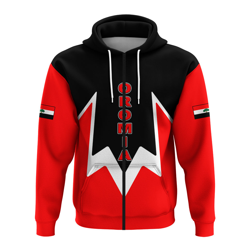 Oromia Region Legend Ethiopia Zip Hoodie LT12 - Wonder Print Shop