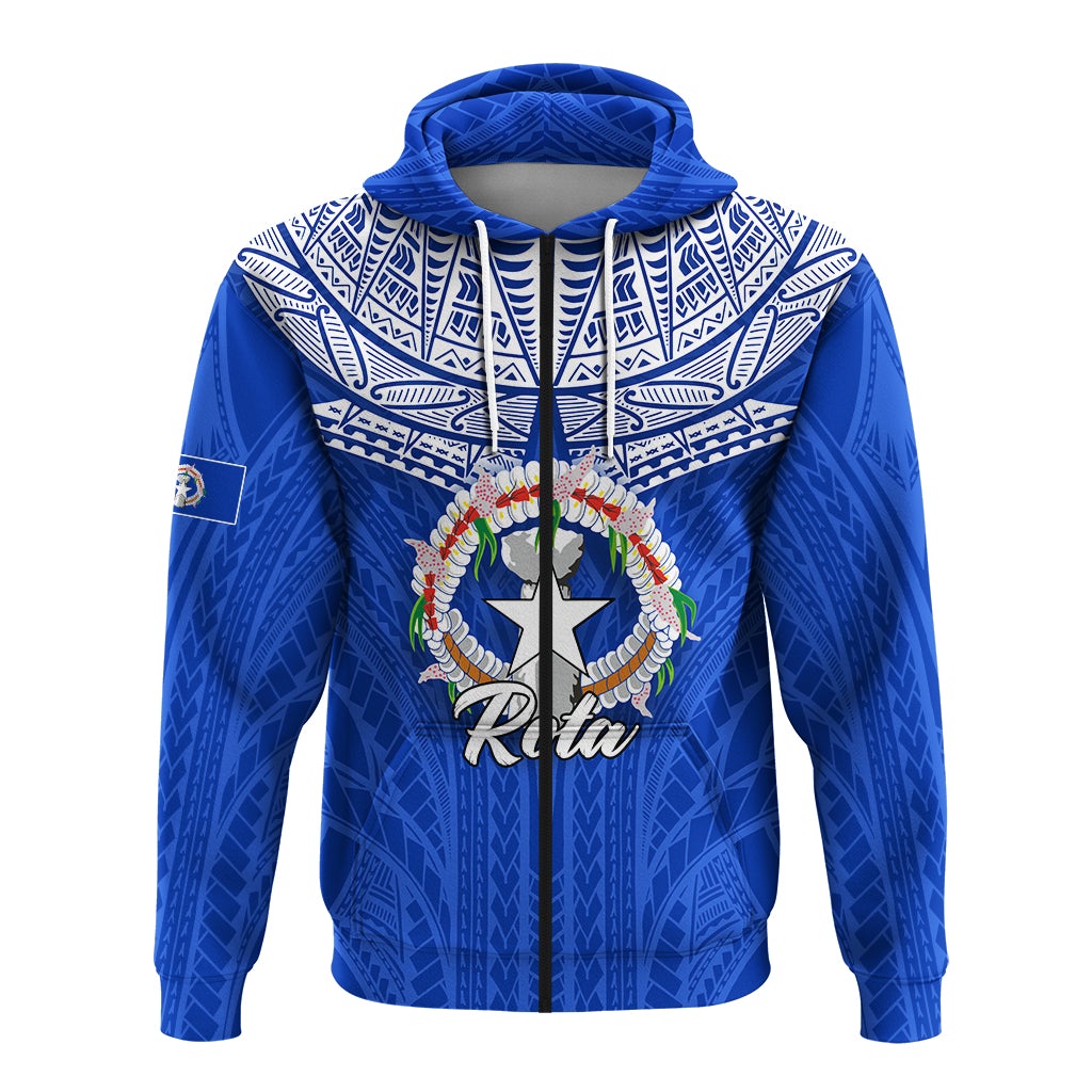 Custom Northern Mariana Islands Rota Zip Hoodie LT12 - Wonder Print Shop