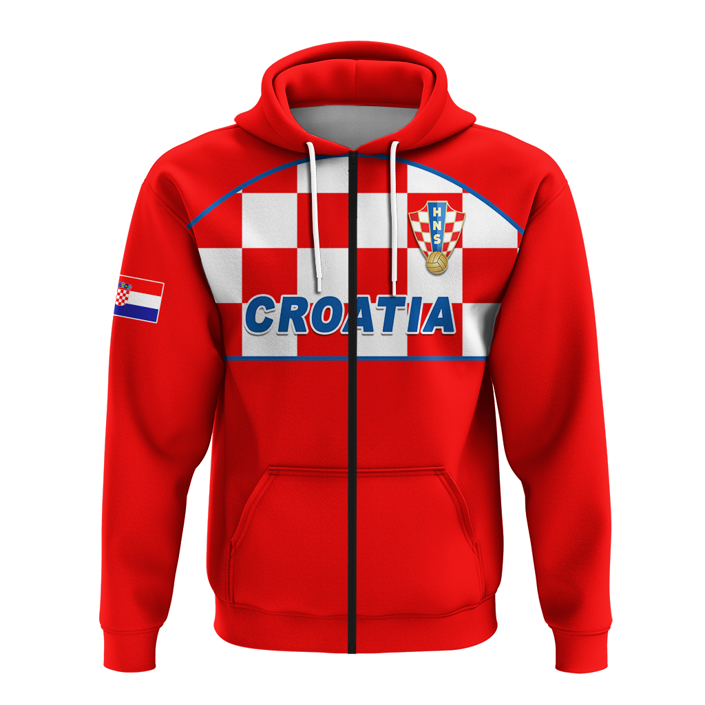 Croatia Hoodie Football 2022 Checkerboard LT12 - Wonder Print Shop