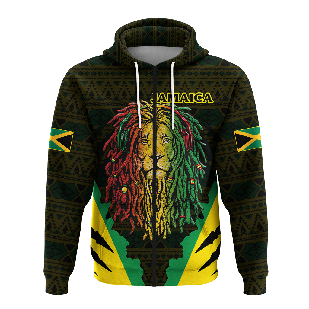 Jamaica Rastafarian Lion Pride Hoodie LT12 - Wonder Print Shop