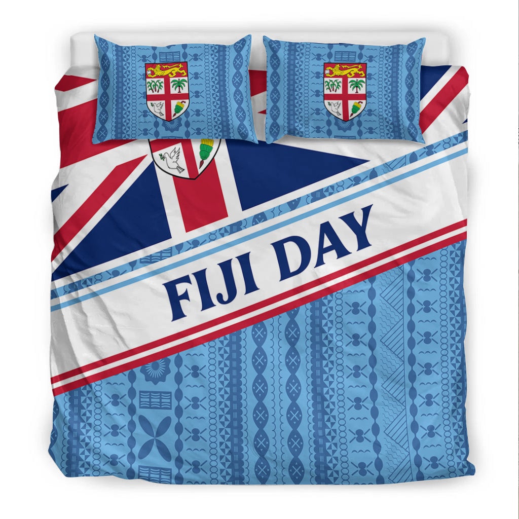 Fiji Day Bedding Set - Tapa Pattern With Flag LT12 - Wonder Print Shop