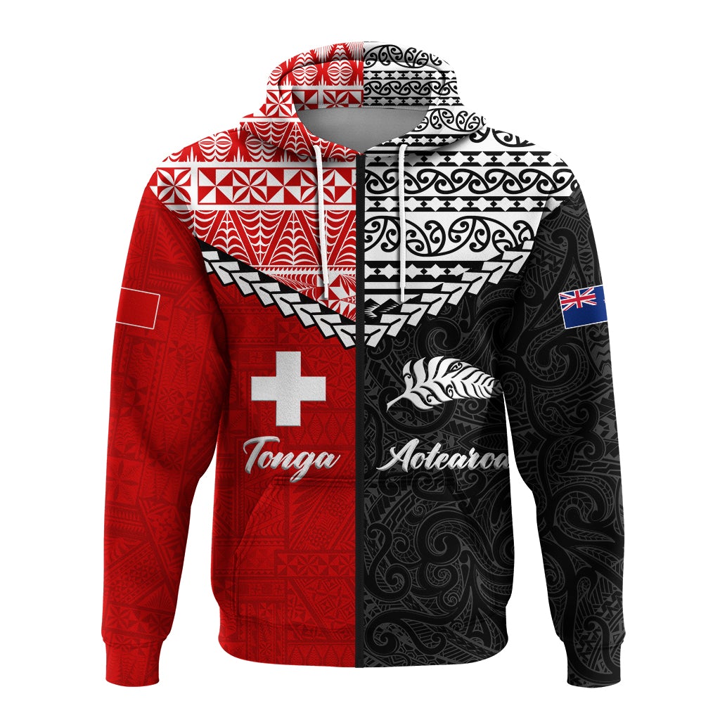 Tonga Combine New Zealand Maori Aotearoa Heritage Zip Hoodie LT12 - Wonder Print Shop