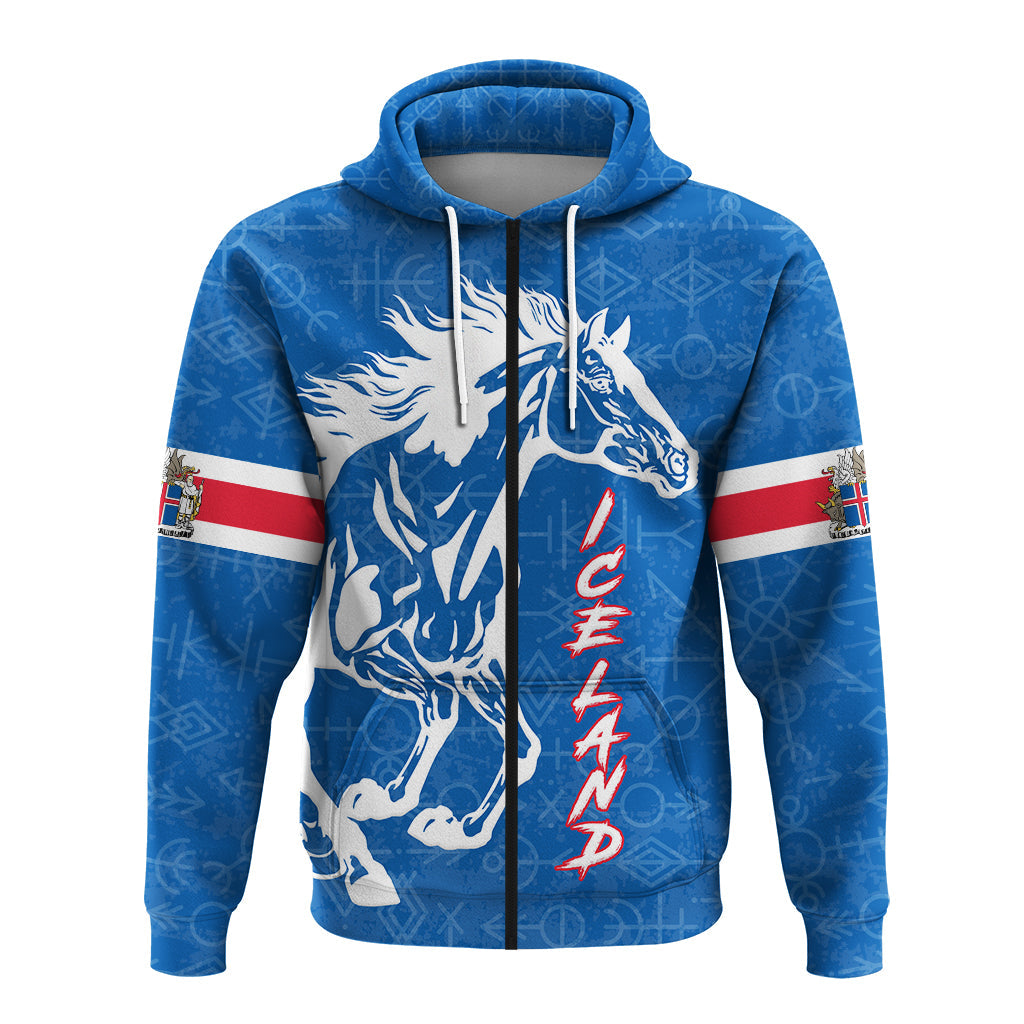 Icelandic Horse Pride Zip Hoodie LT12 - Wonder Print Shop