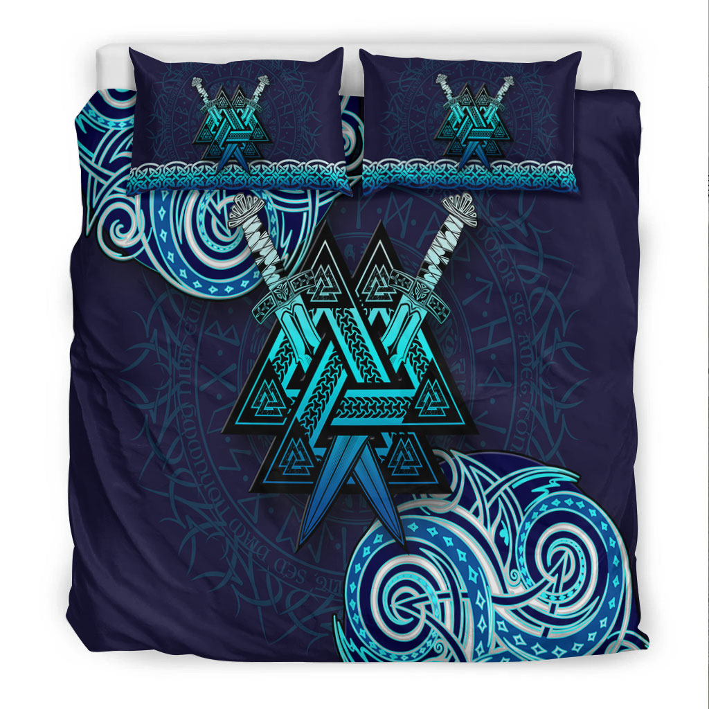 Viking Valknut Tattoo Art Bedding Set LT12 - Wonder Print Shop