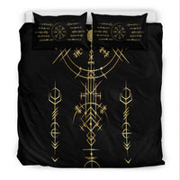 Viking Helm of Awe Gold Art Bedding Set LT12 - Wonder Print Shop