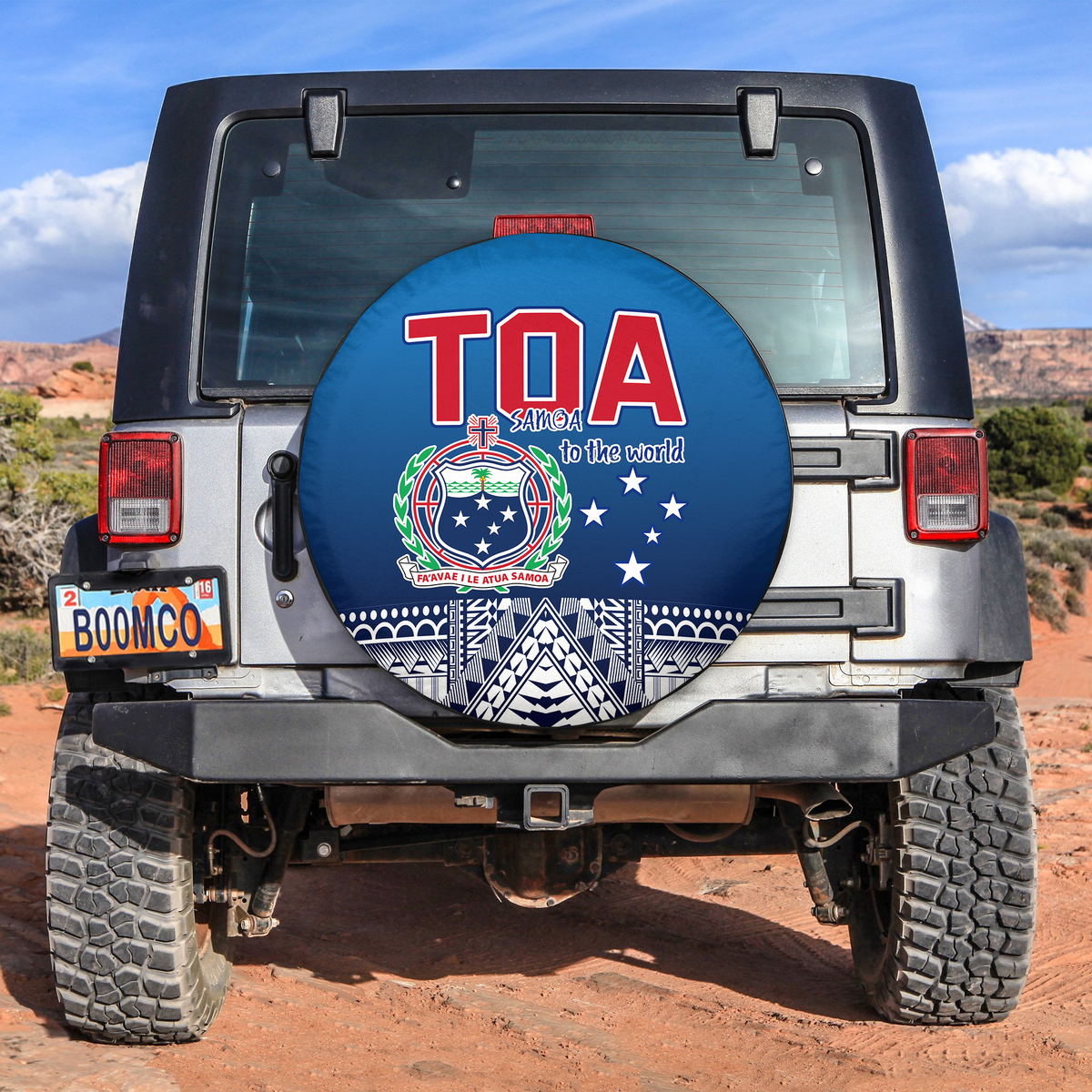 Toa Samoa Rugby Spare Tire Cover Samoan To the World LT13 - Wonder Print Shop