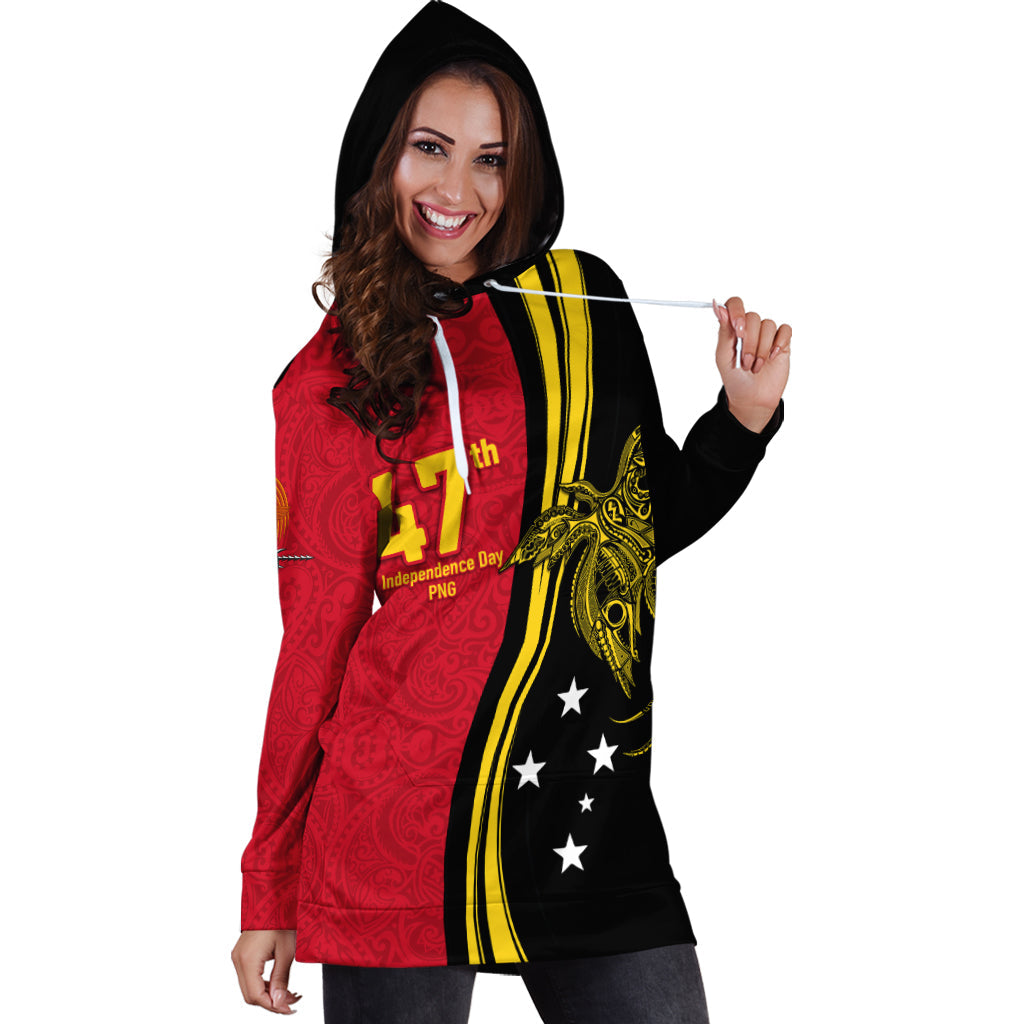 Papua New Guinea Independence Anniversary Polynesian Tribal Hoodie Dress LT12 - Wonder Print Shop
