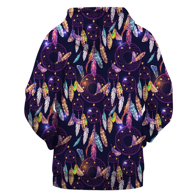 Purple Dreamcatcher Native American All Over Hoodie LT10 - Wonder Print Shop