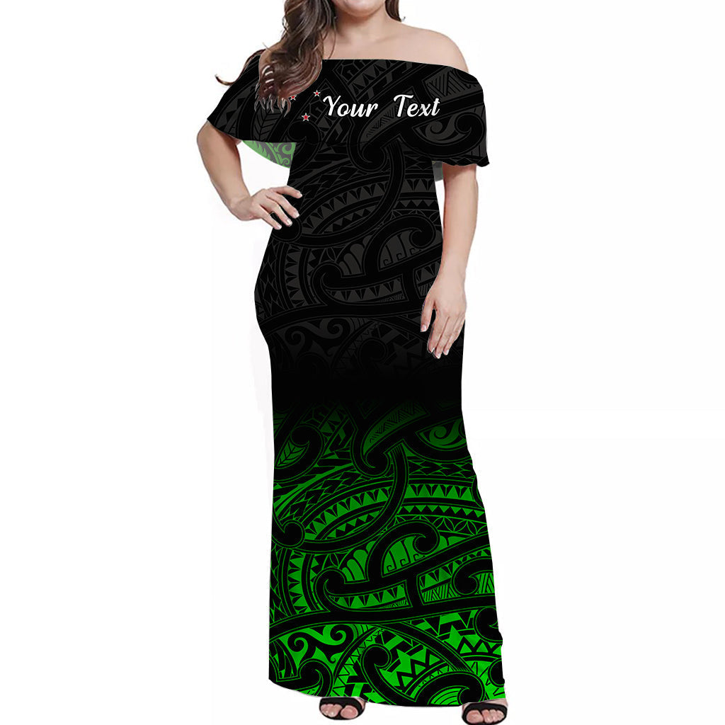 custom-personalised-new-zealand-off-shoulder-long-dress-maori-pattern-green