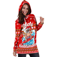 Custom Personalised Hawaii Christmas Santas Surf Mele Kalikimaka Hoodie Dress LT2 - Wonder Print Shop