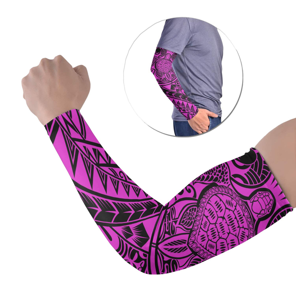 polynesian-tribal-tattoo-arm-sleeve-43-set-of-two-colorful-no14
