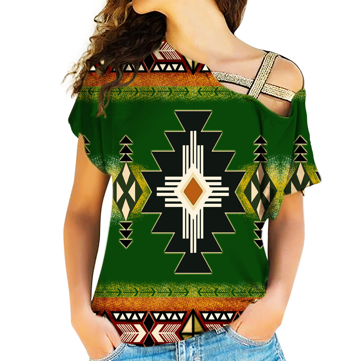 southwest-green-symbol-native-american-cross-shoulder-shirt