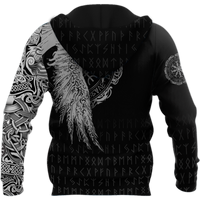 Viking Clothing Viking Raven Tattoo Hoodie RLT12 - Wonder Print Shop