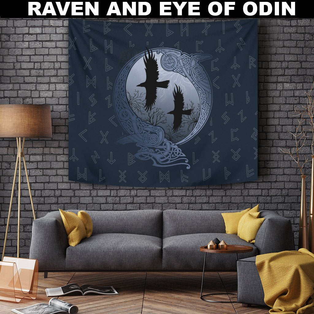 Viking Tapestry - Raven and Eye Of Odin RLT12 - Wonder Print Shop